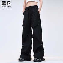 2024 American high street design of wind - proof pants and waterproof men and women with loose trend in straight tubes in trousers