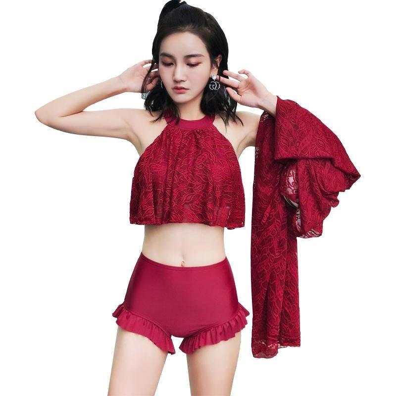Bộ đồ bơi nữ ba mảnh ngực nhỏ 2019 tụ tập áo bikini gợi cảm dành cho sinh viên phiên bản Hàn Quốc của suối nước nóng bảo thủ. - Bikinis đồ bơi nữ 2 mảnh