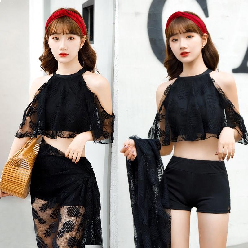 Bộ đồ bơi nữ ba mảnh ngực nhỏ 2019 tụ tập áo bikini gợi cảm dành cho sinh viên phiên bản Hàn Quốc của suối nước nóng bảo thủ. - Bikinis đồ bơi nữ 2 mảnh
