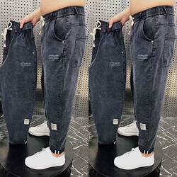 Plus size ຜູ້ຊາຍ workwear stretch jeans ຜູ້ຊາຍບວກໄຂມັນບວກກັບໄຂມັນ straight pants harem pants ເຮັດວຽກຄວາມປອດໄພ pants