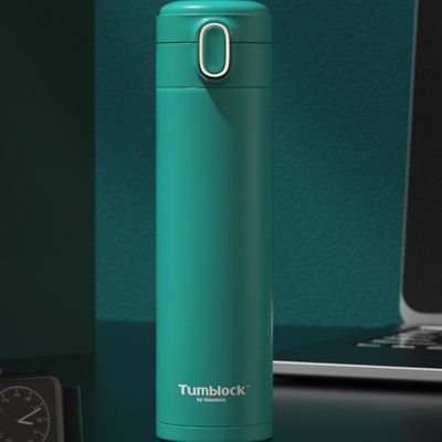 Glasslock弹盖保温杯子便携车载不锈钢水杯双盖智能显温定制数显