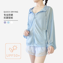  2021 professional anti-ultraviolet anti-mosquito sunscreen clothing breathable all-match womens summer thin long ice silk long-sleeved jacket