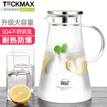 Household cold kettle explosion-proof heat-resistant high temperature cool kettle glass cold water cup large capacity teapot pot set