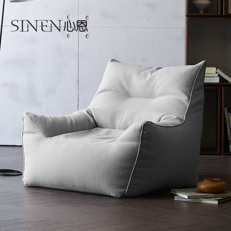 Nordic cotton and linen lazy sofa bean bag tatami single small sofa balcony bedroom reclining chair famous leisure chair