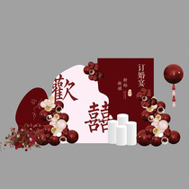 kt board engaged custom courtside wedding special tennis red wedding wedding wedding KT design engagement background arrangement decoration