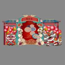 KT Background board Custom grabbing Zhou Lilyi One year 100 Days Party birthday Background Net Red China Wind faction to the arrangement