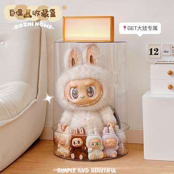 Labubu Display Box Transparent Acrylic Suitable for Bubble Mart Labubu Zimomo Archangel Display Case
