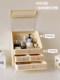 Cosmetic Storage Box, Desktop High-End Makeup Box, Drawer-Type Dressing Table, Skin Care Product, Powder Puff, Lipstick Storage Rack
