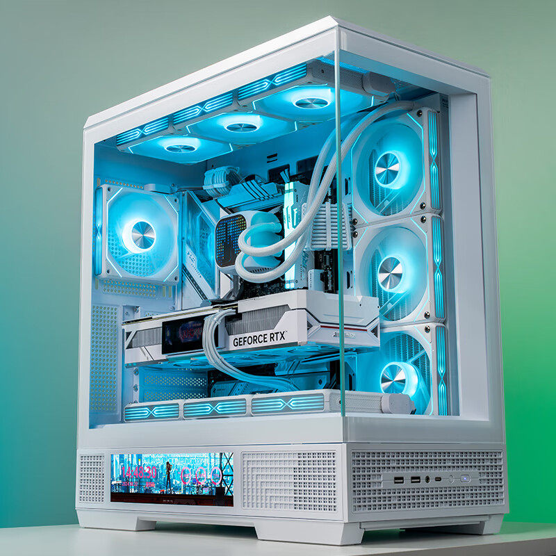 Patriot Starlit Dalan Screen Display Edition Atx Gaming Computer Case Dual 360 Water Cooling 9.16inch Screen Ocean View Room