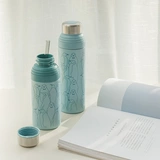 Свежий мультяшный креативный портативный стакан из нержавеющей стали, в корейском стиле, простой и элегантный дизайн