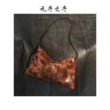 Небольшая дизайнерская сумка подмышку, сумка через плечо, ретро портативная сумка на одно плечо, подушка, из натуральной кожи, премиум класс