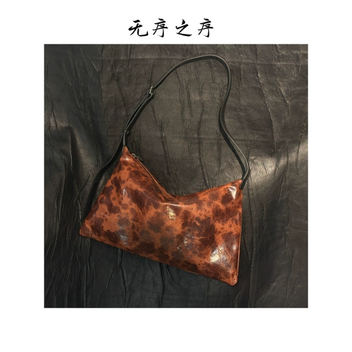 Небольшая дизайнерская сумка подмышку, сумка через плечо, ретро портативная сумка на одно плечо, подушка, из натуральной кожи, премиум класс