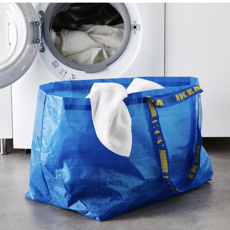 Ikea Fratatabla Blue Woven Shopping Bag Eco-Friendly Portable Foldable Moving Bag for Picking up Packages Ikea Fratatabla Blue Woven Shopping Bag Eco-Friendly Portable Foldable Moving Bag for Picking up Packages
