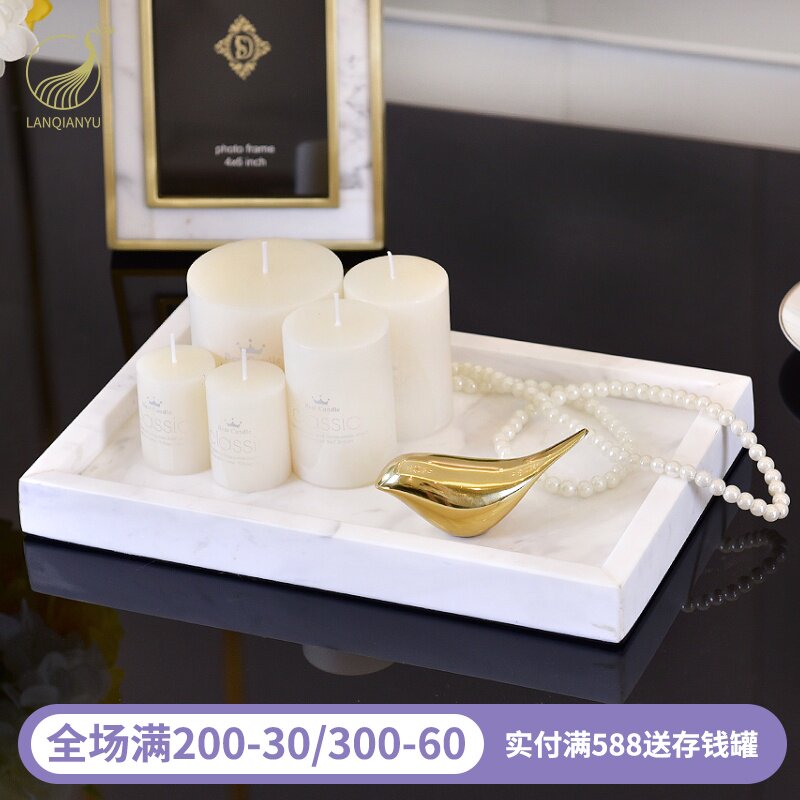 Nordic modern minimalist marble Tray Bathroom dressing room Wash Terrace Pendulum with light and luxurious storage of storage decorations