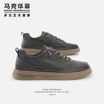 Mark Huafei mens shoes summer 2022 new mens leather shoes advanced business casual sneakers genuine leather mens shoes