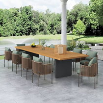 Nordic Outdoor Tables and Chairs Courtyard Modern Model Room Balcony Coffee Table Combination Casual Waterproof Rattan Chair Garden Furniture