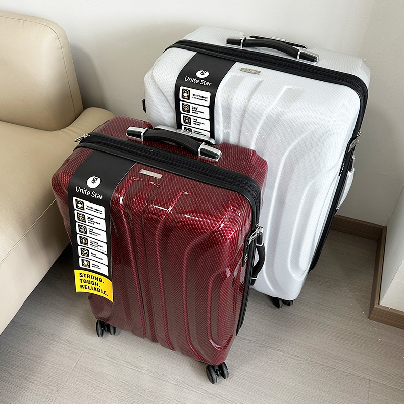 Export Ultra-Light Expandable Aluminum Carbon Fiber 20inch Suitcase for Men, Scratch-Resistant Carry-On Suitcase, 28 Checked Luggage Suitcase for Women