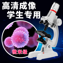 Childrens microscope 1200 times biological science middle school students 10000 home school students professional look at sperm optical binocular electronic eyepiece medical 5000 high power mobile phone portable 2000 mites