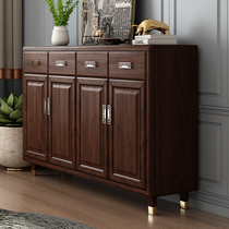 Entering shoe cabinet home door solid wood porch cabinet New Chinese style simple balcony locker storage large capacity shoe rack
