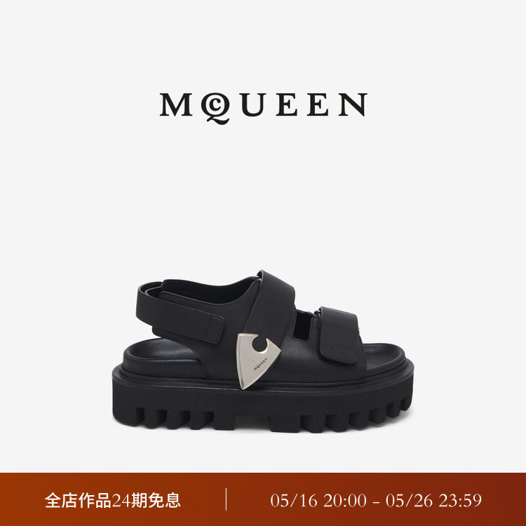 MCQUEEN麦昆25春夏新品男士黑色降落伞凉鞋:潮男出街必备!这双凉鞋让我被追着问链接!-其他凉鞋-淘宝好物网