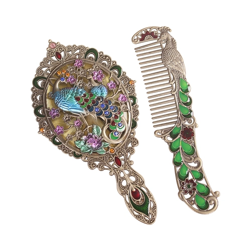 Ретро -металлическое зеркало зеркало индивидуальное китайское стиль Полово классическое творчество с портативными небольшими медными зеркальными производителями