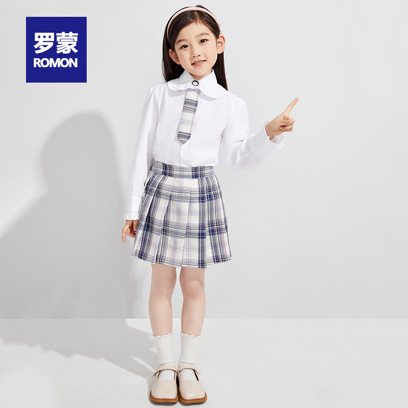 Luomeng children's clothing girls jk uniform skirt 2022 new western style summer dress short skirt children's western style skirt suit female