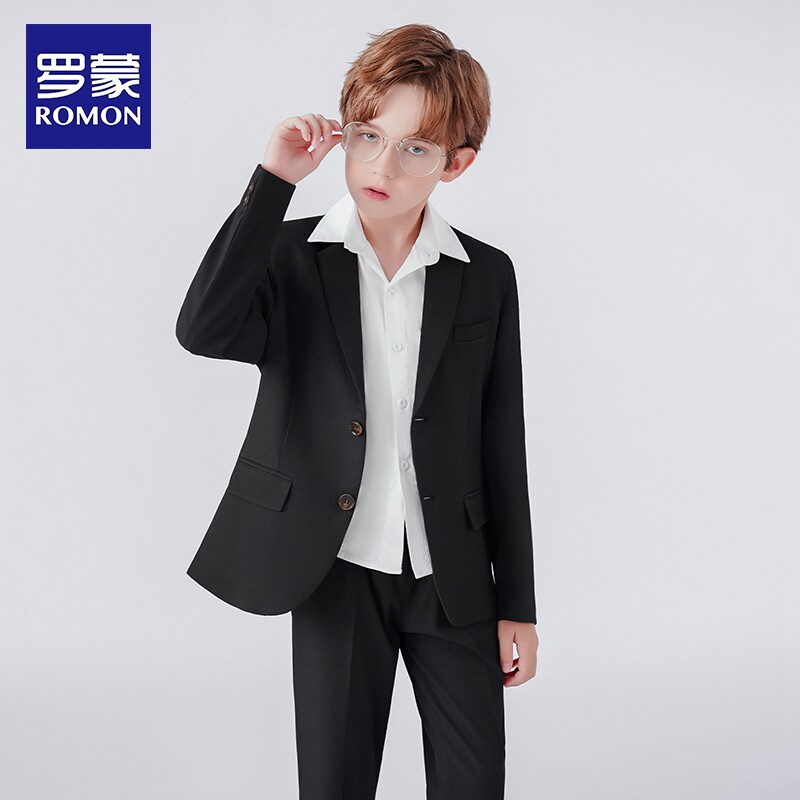Roemon boy suit suit Inlan children leisure Little West suit handsome and high-end 2023 new CUHK dresses-Taobao
