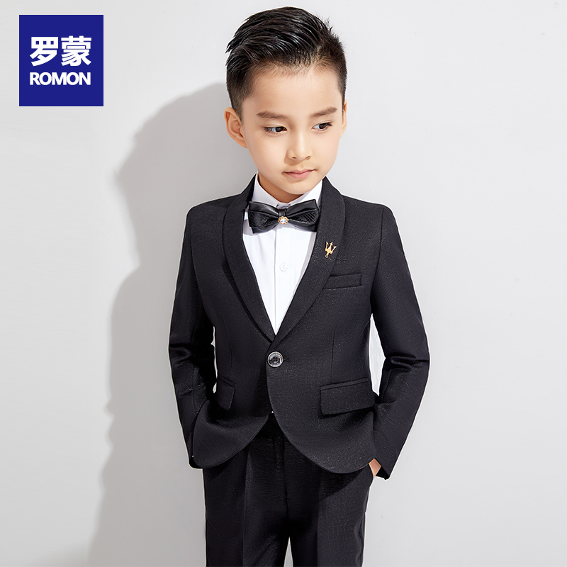 Romon Children Suits Suit Boy Flowers Boy Gown Gown Small West Suit Boy Piano Plays Out of handsome Inn Korean version