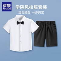 Детский костюм для мальчиков, черная рубашка, форма, комплект