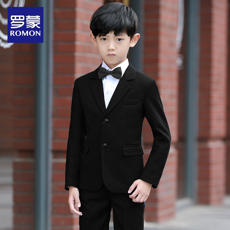 Roemon Boy Suit Suit Children's West Suit Handsome Boy Yinglun Gown Florist Flowers Host Piano Show-Taobao