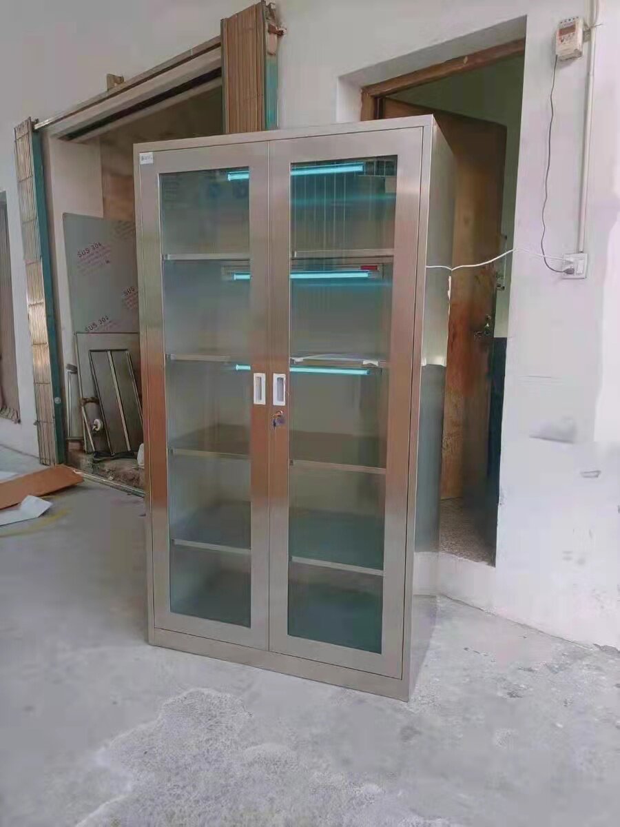 定制不锈钢通玻紫外线药品柜针剂消毒柜医用无菌器械柜美容仪器柜