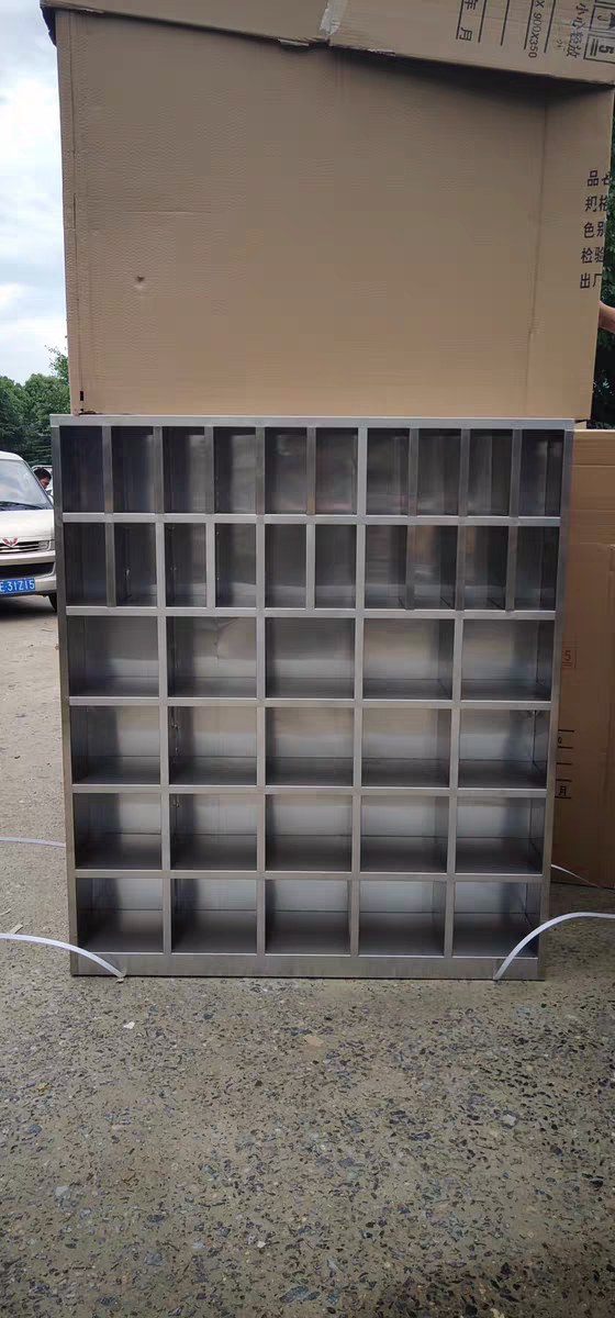 定制304不锈钢多格水杯柜碗柜车间员工食堂茶杯存放柜餐具收纳柜