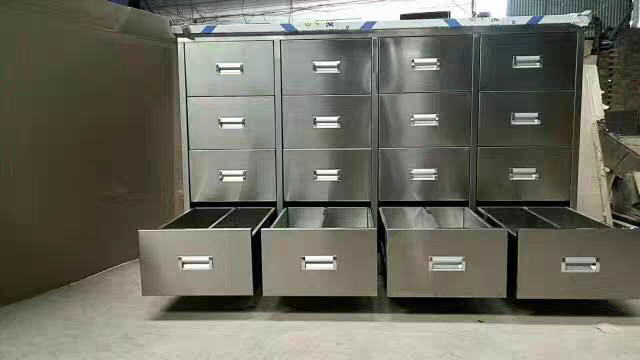 定制不锈钢十六斗中药柜矮柜医院诊所经济型药橱柜调剂台多斗柜子