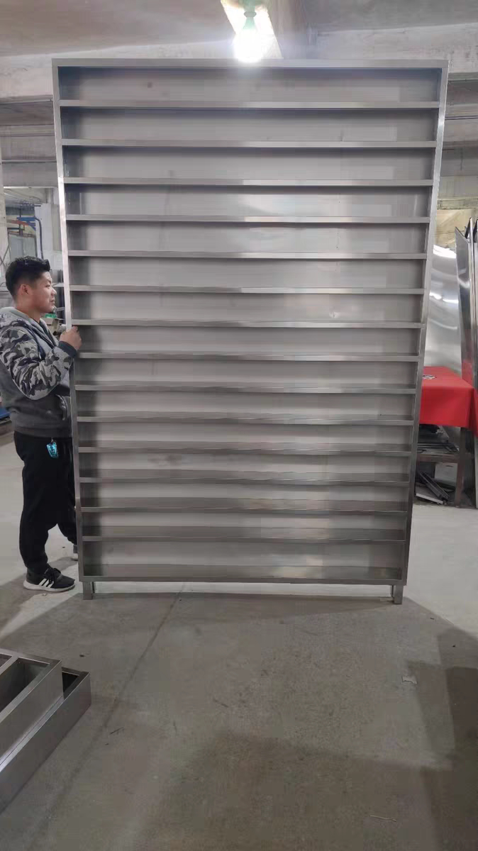 定制不锈钢工厂无门大容量多层鞋柜无尘净化车间员工单面换鞋架子