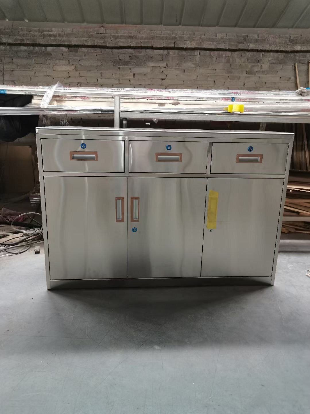 定制不锈钢矮柜诊所医院无菌药品柜操作台治疗室三抽三门储物柜子