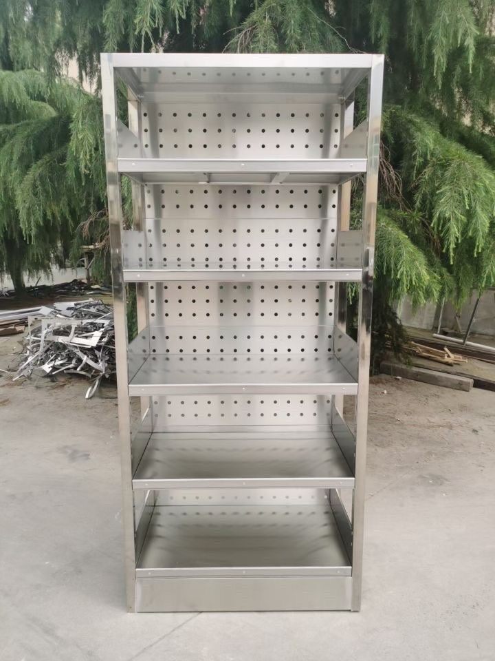 定制304不锈钢药店六层货架药房诊所无菌药品专用单面靠墙展示架