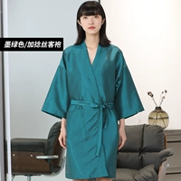 Темно -зеленый скрученный шелк гостевой одежда