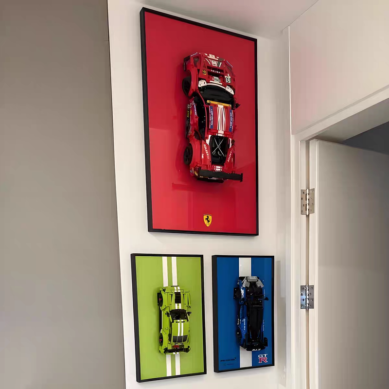Compatible with High-Quality Building Blocks 42161 42162 42123, Car Wall-Mounted Photo Frame, Wall Display Decoration Background Board