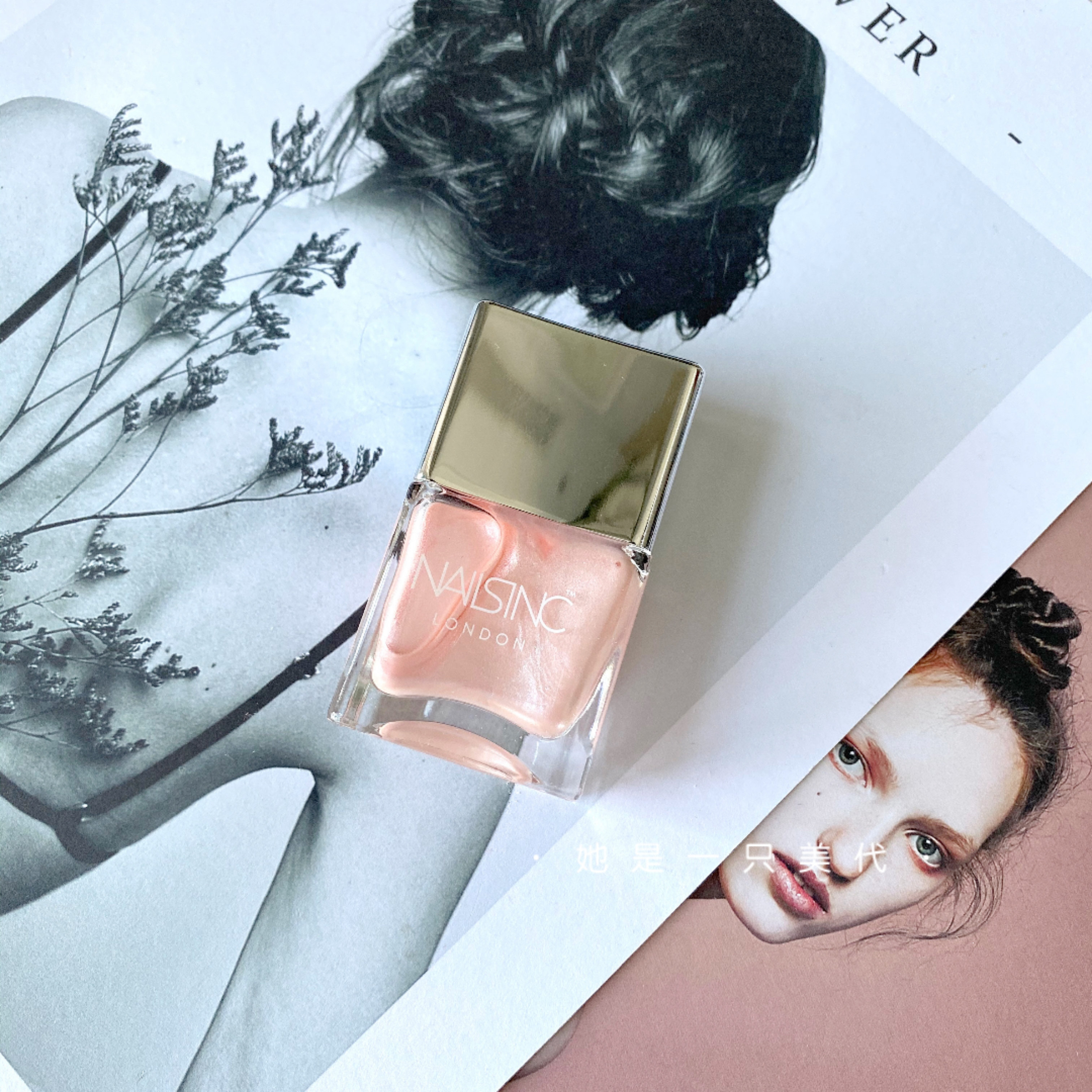 US Buy Nails inc Cherry Blossom Pink Pearled Nail Polish Lasting Easy to Dry Voctory Place14ml