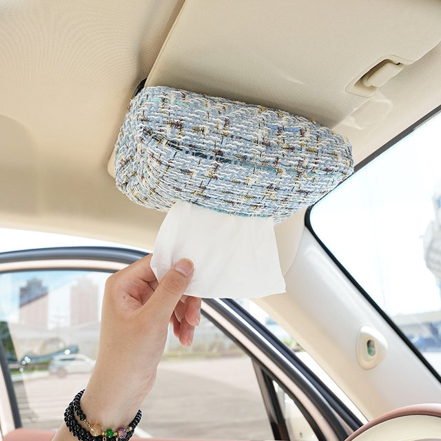 Xiaoxiangfeng car tissue box, fashionable car sunshade armrest box, ກ່ອງເຈ້ຍ, goddess hanging car tissue box