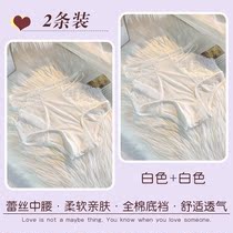 Underpants Female Lace Sexy White Woman Pure Desire Hollowed-out Breathable High Waist Collecting Belly Lifting Hip Triangle Pants Head Crotch Shorts