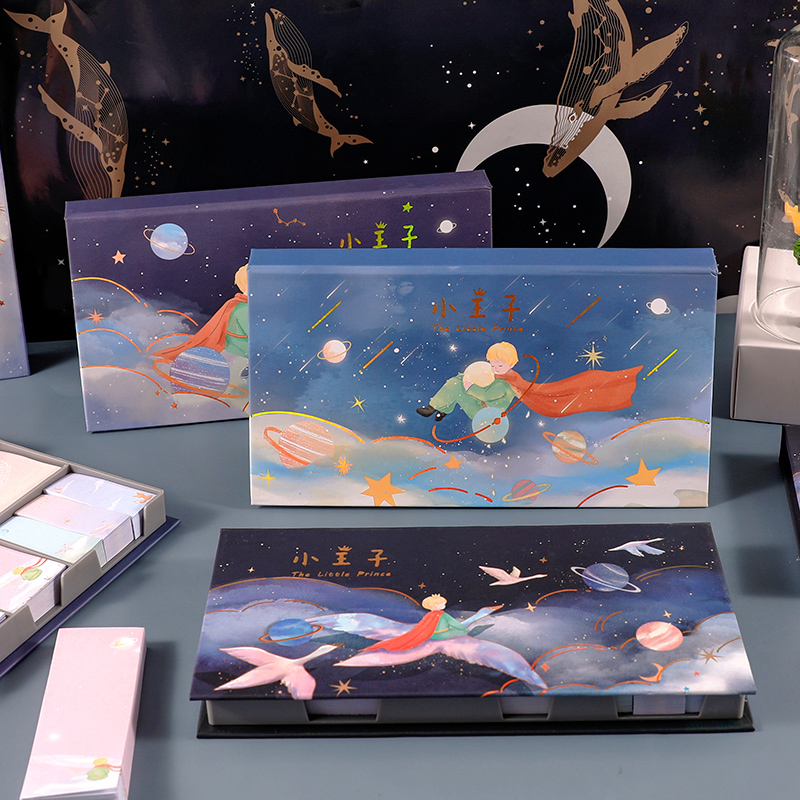 Little Prince convenient sticker box convenience paste cute cartoon girls in wind students with sticky strong tear to create a multi-function set of red-tape