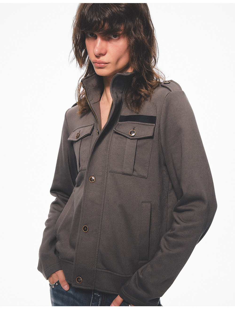 TREclub Stand Collar Workwear Jacket