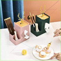 Northern fir household light luxury paper tissue box drawing paper box living room dining room coffee table Nordic simple multifunctional storage box 7