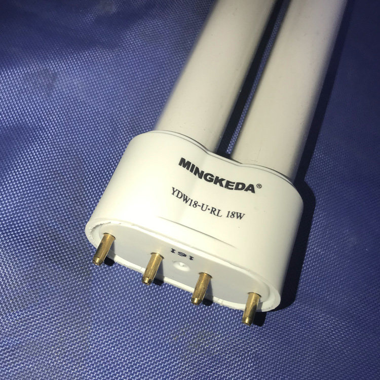Original dress up to eye care lamp tube 18W4000K student table bulb U type 18 W flat four-pin triple color warm yellow