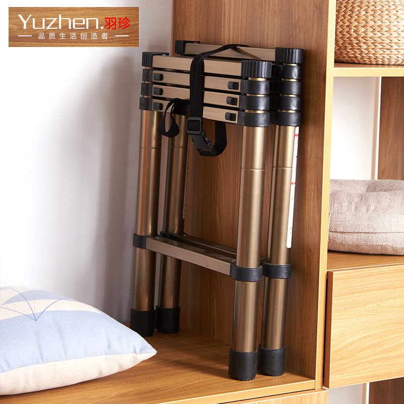 Home Ladder Folding Multifunction Indoor Herringbone Ladder Thickened Aluminum Alloy Five-step Ladder Small Building Ladder Telescopic Lift