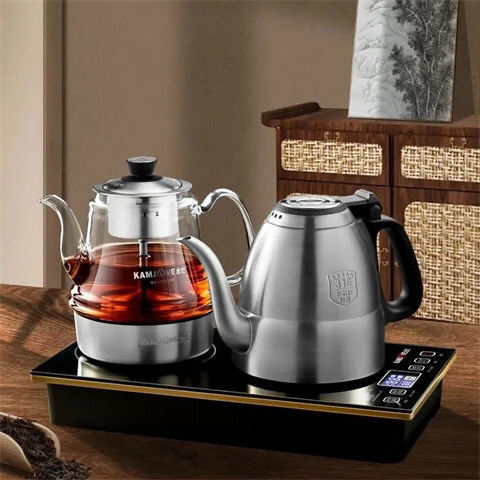 Gold foci E9A cooking tea burning water automatic tea tea art stove glass quick cooking pot automatic water adding with integrated inlays