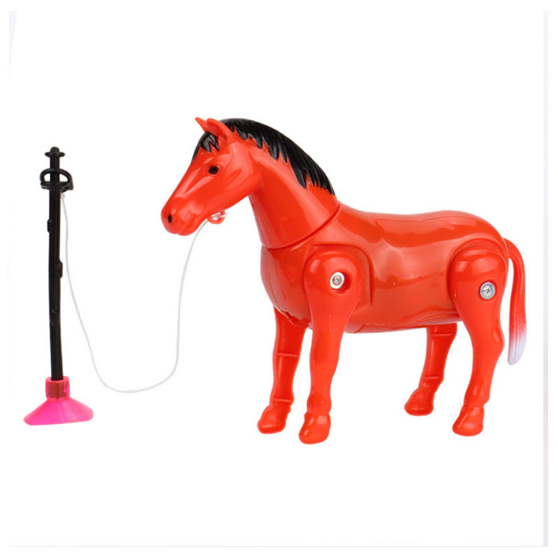 Детские игрушки для прыжков 电动绕桩马玩具  儿童仿真马会跑转圈圈小马旋转动物马桩跑圈玩具 OTHER