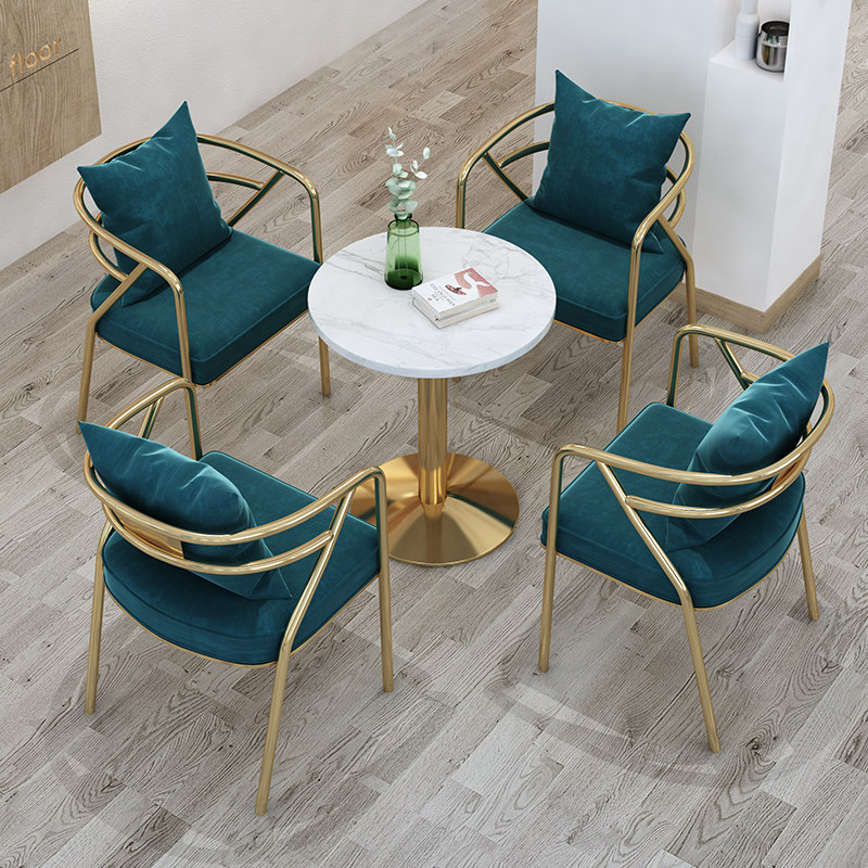 Nordic Light Lavish Sweets Milk Tea Shop Talks Table And Chairs Combined Café Café Leisure Beauty Salon Reception Clothing Shop Chairs