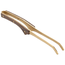 Zhisheng copper tea clip Kung Fu tea ceremony accessories ebony Liujunzi tea making tools tweezers tea art tea clip